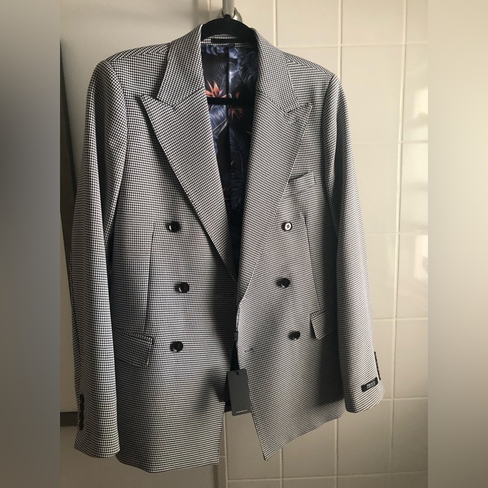 Gianni Feraud Slim Fit Double Breasted Jacket Blazer